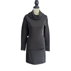 NWT Bebe Black Long Sleeve Dress With Cowl Neck